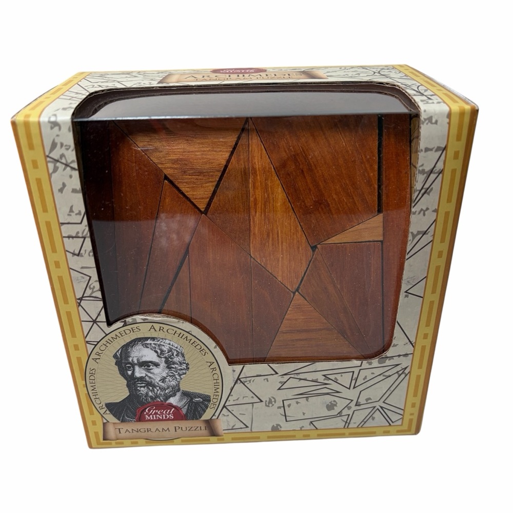 Archimedes Tangram Puzzle: Professor Puzzle Great Minds Wooden Puzzle NEW